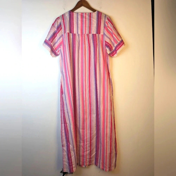 Short Sleeve Zip Front Robe Nightgown - Medium - Picture 5 of 5